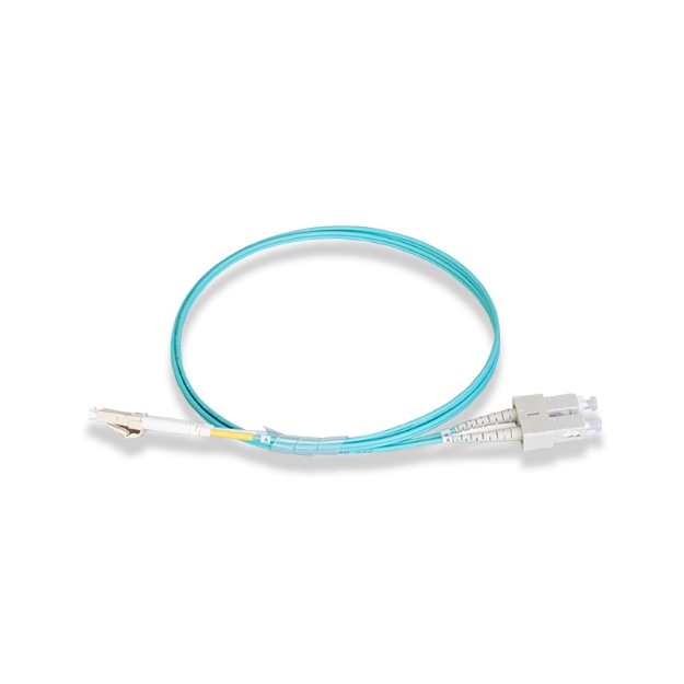 1m LC - SC Duplex OM3 Multimode LSZH 2.0mm Fiber Optik Patch Kablo